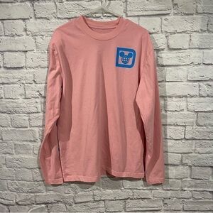 Walt Disney World Epcot Pink Long Sleeve T Shirt large  Spell Out On Sleeve